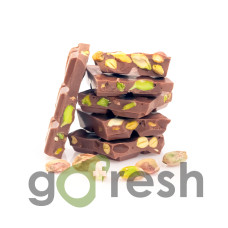 Ciocolată cu lapte și fistic sărat 100g